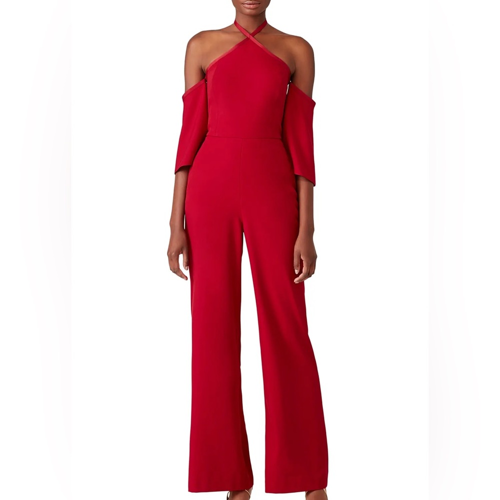 Sachin and Babi red halter jumpsuit